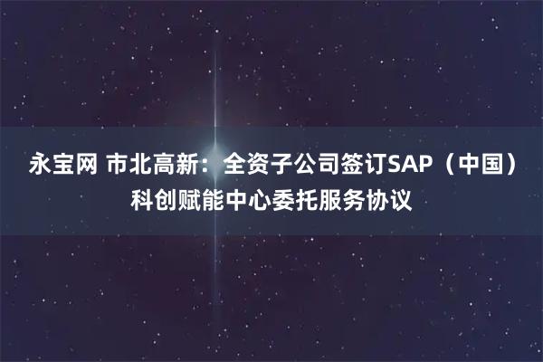 永宝网 市北高新：全资子公司签订SAP（中国）科创赋能中心委托服务协议