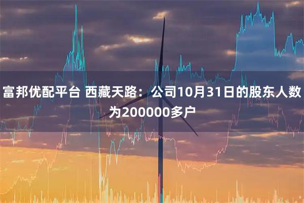 富邦优配平台 西藏天路：公司10月31日的股东人数为200000多户